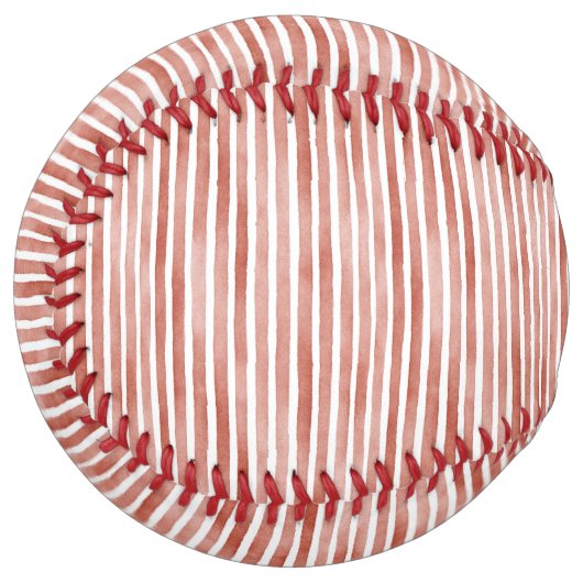 Balle De Softball Red White Stripes (Devant gauche)