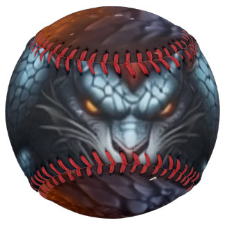 Balle De Softball Regard Flamboyant Enfer