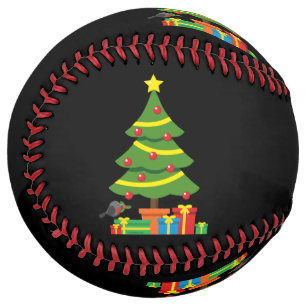 Balle De Softball Robin Et Coloré Présents Sous Arbre De Noël