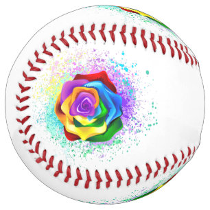 Balle De Softball Rose arc-en-ciel coloré