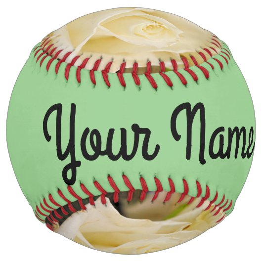 Balle De Softball Rose blanche (Dos)