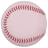 Balle De Softball Rose pastel solide (Devant gauche)