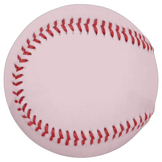 Balle De Softball Rose pastel solide (Devant gauche)