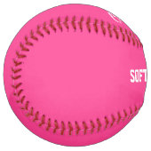 Balle De Softball Rose Personnalisé (Devant gauche)