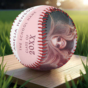 Balle De Softball Rose Poussiéreux Félicitations Diplômé Remise des 