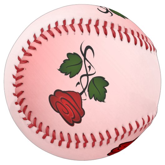 Balle De Softball Rose rouge (Devant gauche)