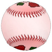 Balle De Softball Rose rouge (Dos)