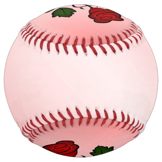 Balle De Softball Rose rouge (Dos)