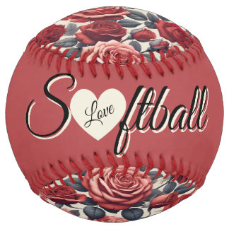 Balle De Softball Roses are Red (personalize)