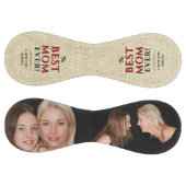 Balle De Softball Rustic Best Mom Ever Deux Collage Photo (Panneaux)