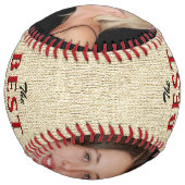 Balle De Softball Rustic Best Mom Ever Deux Collage Photo (Devant)