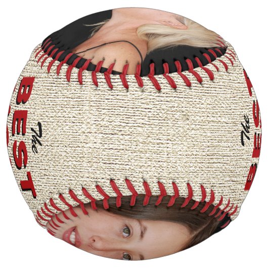 Balle De Softball Rustic Best Mom`s Day Photo Collage (Dos)