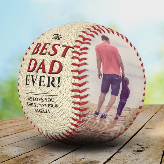 Balle De Softball Rustic Best Papa Jamais Père`s Day 2 Collage photo