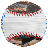 Balle De Softball Rustic Wood Happy Père`s Day 2 Photo (Dos)
