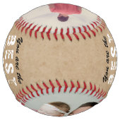 Balle De Softball Rustique Meilleur papa Père`s Day 2 Collage photo (Dos)