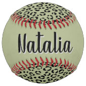 Balle De Softball Saged Leopard (personalize) (Dos)