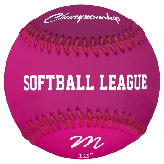 Balle De Softball Saphir Rose Black'n Pink (Devant)