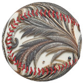 Balle De Softball Schéma floral brillant avec pierre de gemme (Devant gauche)