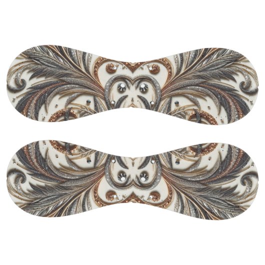 Balle De Softball Schéma floral brillant avec pierre de gemme (Panneaux)