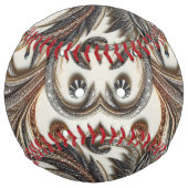 Balle De Softball Schéma floral brillant avec pierre de gemme (Dos)