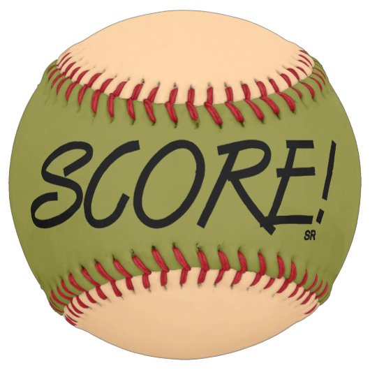 Balle De Softball Score kaki et tan softball (Devant)