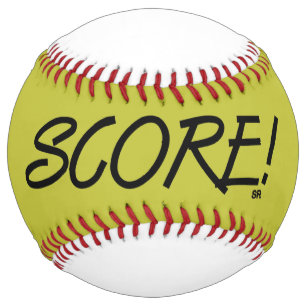 Balle De Softball Score or et blanc softball