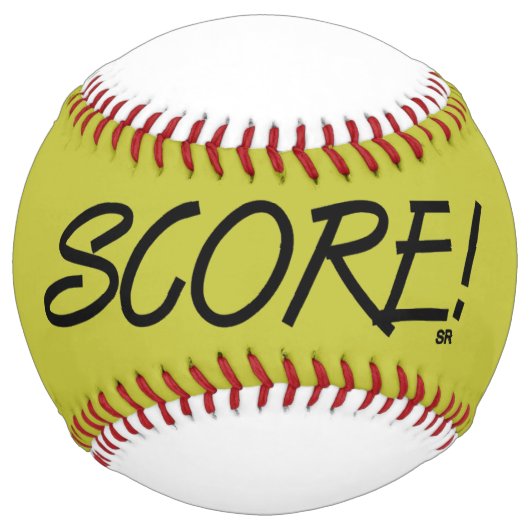 Balle De Softball Score or et blanc softball (Devant)