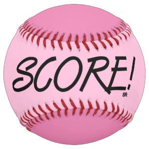 Balle De Softball Score rose deux tons softball