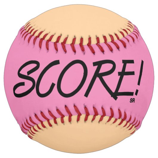 Balle De Softball Score rose et bronze softball (Devant)