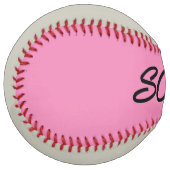 Balle De Softball Score rose et gris softball (Devant gauche)