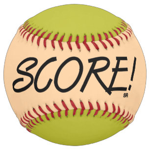 Balle De Softball Score tan et or softball
