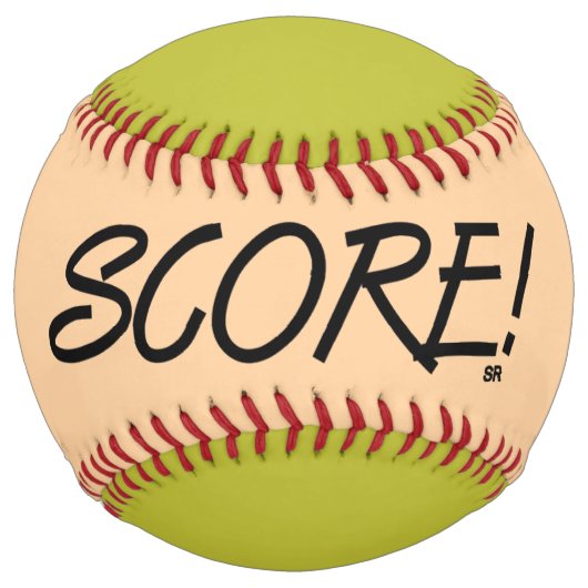 Balle De Softball Score tan et or softball (Devant)