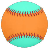 Balle De Softball Score turquoise et orange softball (Dos)