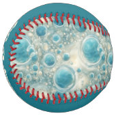 Balle De Softball Seafoam Bubbles (personalize) (Devant gauche)
