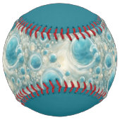Balle De Softball Seafoam Bubbles (personalize) (Devant)