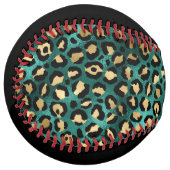 Balle De Softball Série Leopard Turquoise et Gold 3 (Devant gauche)