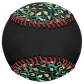 Balle De Softball Série Leopard Turquoise et Gold 3 (Dos)