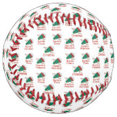 Balle De Softball Shout Out pour Père Noël, Elfes & Reindeer (Devant gauche)