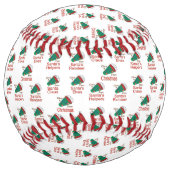 Balle De Softball Shout Out pour Père Noël, Elfes & Reindeer (Dos)