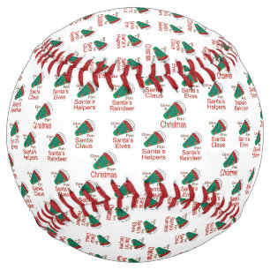 Balle De Softball Shout Out pour Père Noël, Elfes & Reindeer