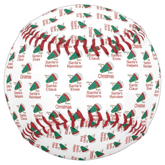 Balle De Softball Shout Out pour Père Noël, Elfes & Reindeer (Devant)