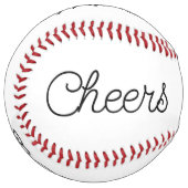 Balle De Softball Simple minimal ajouter nom acclamations couple nom (Devant gauche)