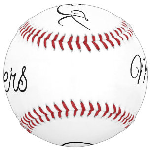 Balle De Softball Simple minimal ajouter nom acclamations couple nom