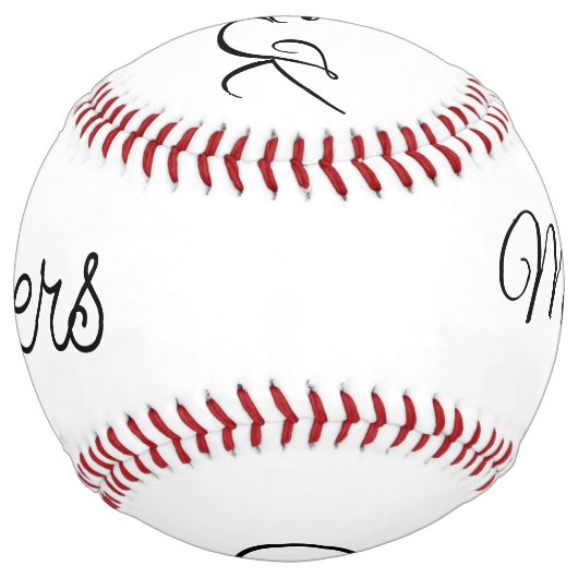 Balle De Softball Simple minimal ajouter nom acclamations couple nom (Devant)