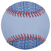 Balle De Softball Simple Motif d'art tribal bleu (Dos)