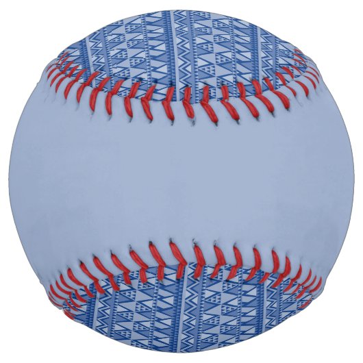 Balle De Softball Simple Motif d'art tribal bleu (Dos)