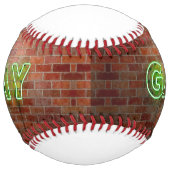 Balle De Softball SlipperyJoe illuminé néon gay signe lumineux vif (Devant)