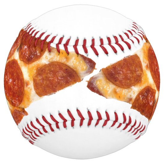 Balle De Softball SlipperyJoe's classique pepperoni pizza tranche fo (Devant)