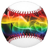 Balle De Softball SlipperyJoe's fumée vif arc-en-ciel célébré (Devant)