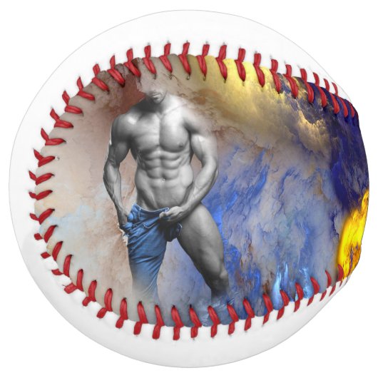 Balle De Softball SlipperyJoe's Man steamy shirt abs six pack (Devant gauche)